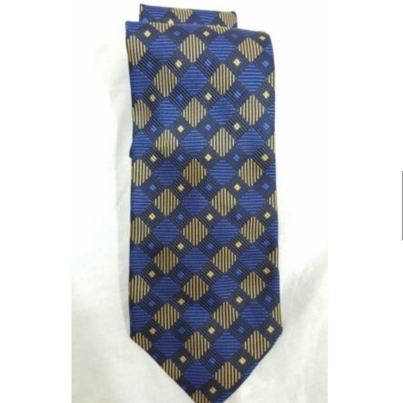 Holt Renfrew Other - Holt Renfrew Classic Tie Blue Gold Diamond